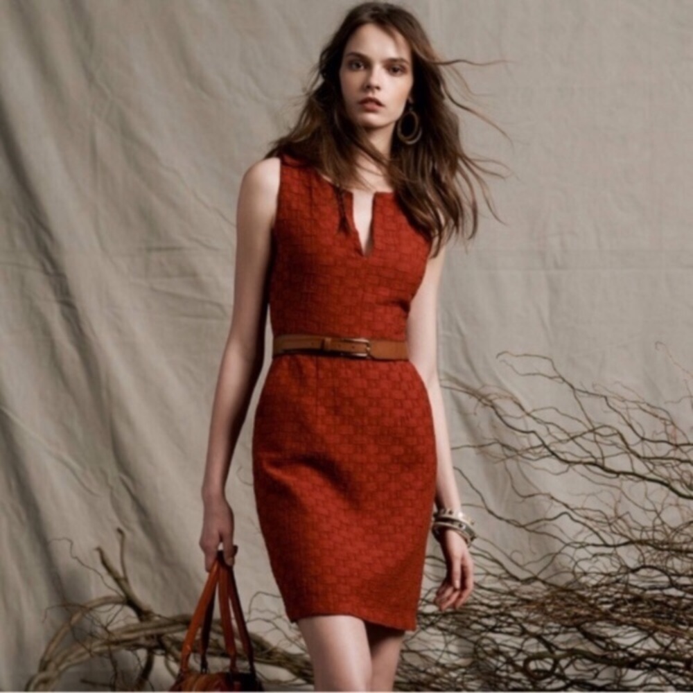 Anthropologie Rust Sleeveless Dress